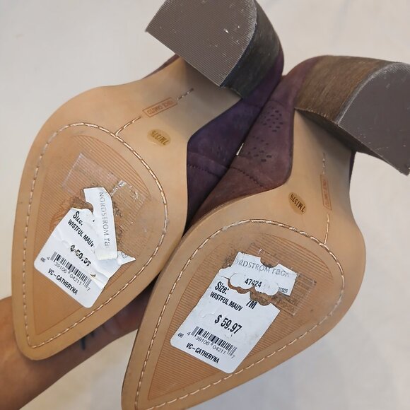 Nordstrom Rack- Vince Camuto Catheryna Leather Pointed Toe Ankle Bootie sz 7 - Picture 4 of 11